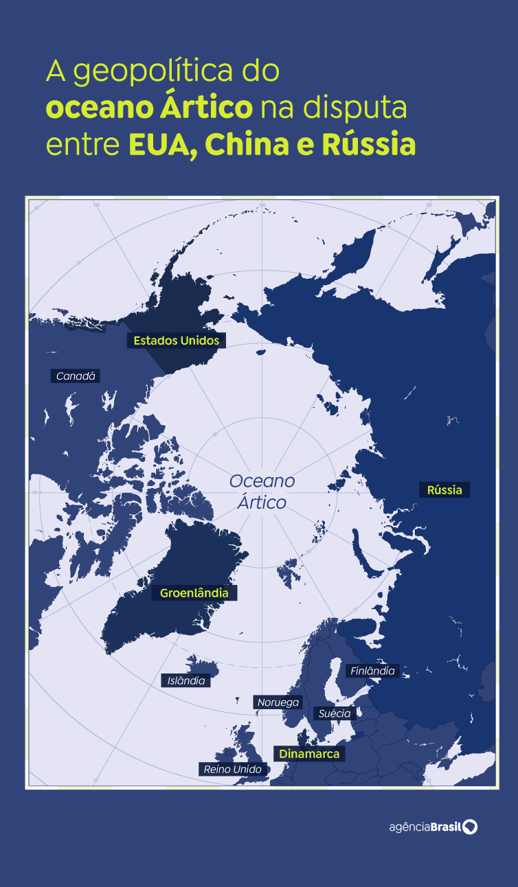 Arte/Agência Brasil mapa Groenlândia