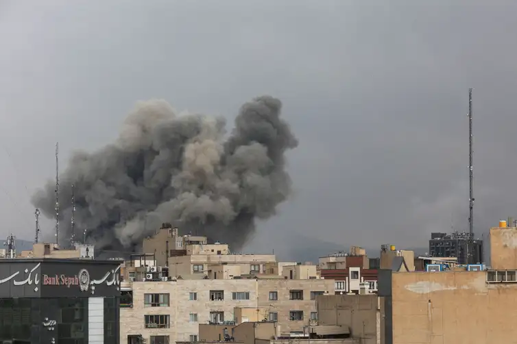 Smoke rises following an explosion, after Israel and the U.S. launched strikes on Iran, amid the U.S.-Israel conflict with Iran, in Tehran, Iran, March 2, 2026. Majid Asgaripour/WANA (West Asia News Agency) via REUTERS ATTENTION EDITORS - THIS PICTURE WAS PROVIDED BY A THIRD PARTY