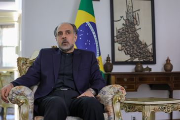 Fabio Rodrigues-Pozzebom/ Agência Brasil Brasília (DF) 30/03/2026 O embaixador do Irã, Abdollah Nekounam Ghadiri, durante entrevista exclusiva à Agência Brasil Foto: Fabio Rodrigues-Pozzebom/ Agência Brasil