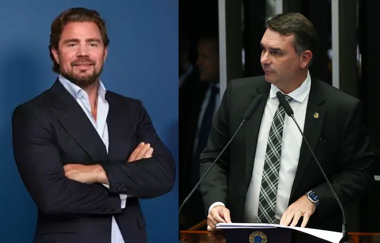 São Paulo (SP), 04/03/2026 - FOTO DE ARQUIVO - Ex-banqueiro Daniel Vorcaro, CEO do Banco Master e o senador Flávio Bolsonaro. Foto: Banco Master/Divulgação e Lula Marques/Agência Brasil