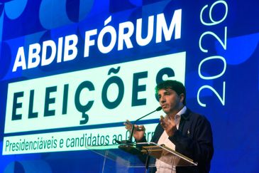 São Paulo (SP)-25/08/2026 . O candidato Renan Santos participa do ABDIB Fórum ELEIÇÕES 2026
na Villa Blue Tree Transatlântico .
Foto: Paulo Pinto/Agencia Brasil